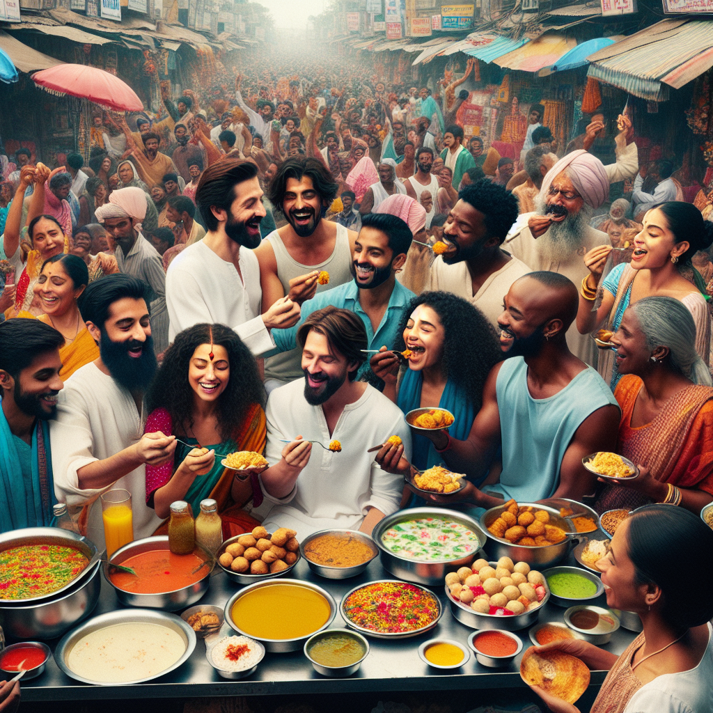 Indian street food stall